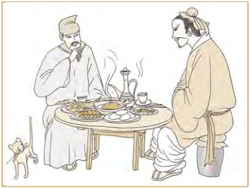 上六：入于穴，有不速之客三人来;敬之，终吉。