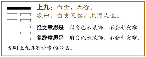 上九：白贲，无咎。