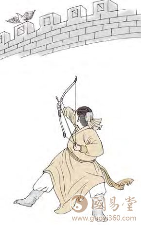 上六：公用射隼于高墉之上，获之，无不利。