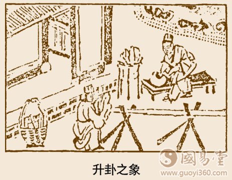 升卦卦象，地风升卦的象征意义